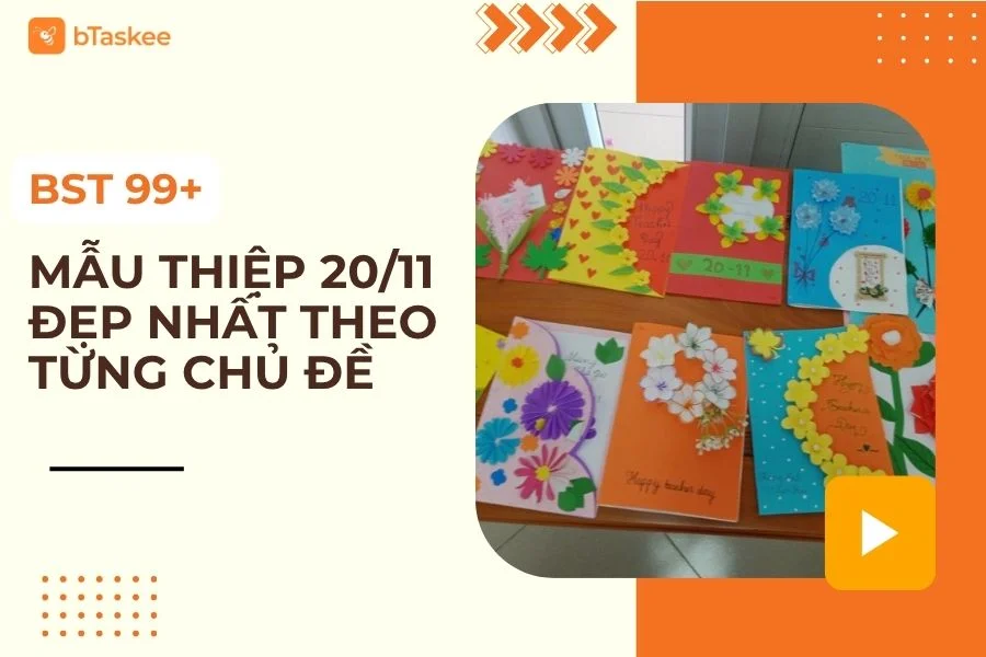 99+ Mẫu Thiệp 20/11 Đẹp &amp; Hướng Dẫn Tự Làm Ý Nghĩa