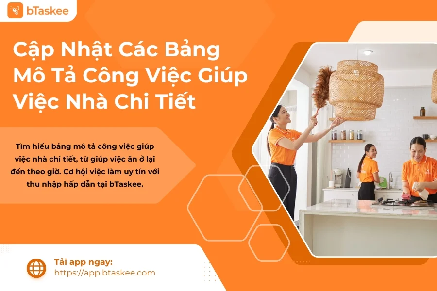 Cập Nhật Các Bảng Mô Tả Công Việc Giúp Việc Nhà Chi Tiết