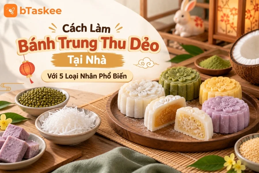 Cach Lam Banh Trung Thu Deo Tai Nha