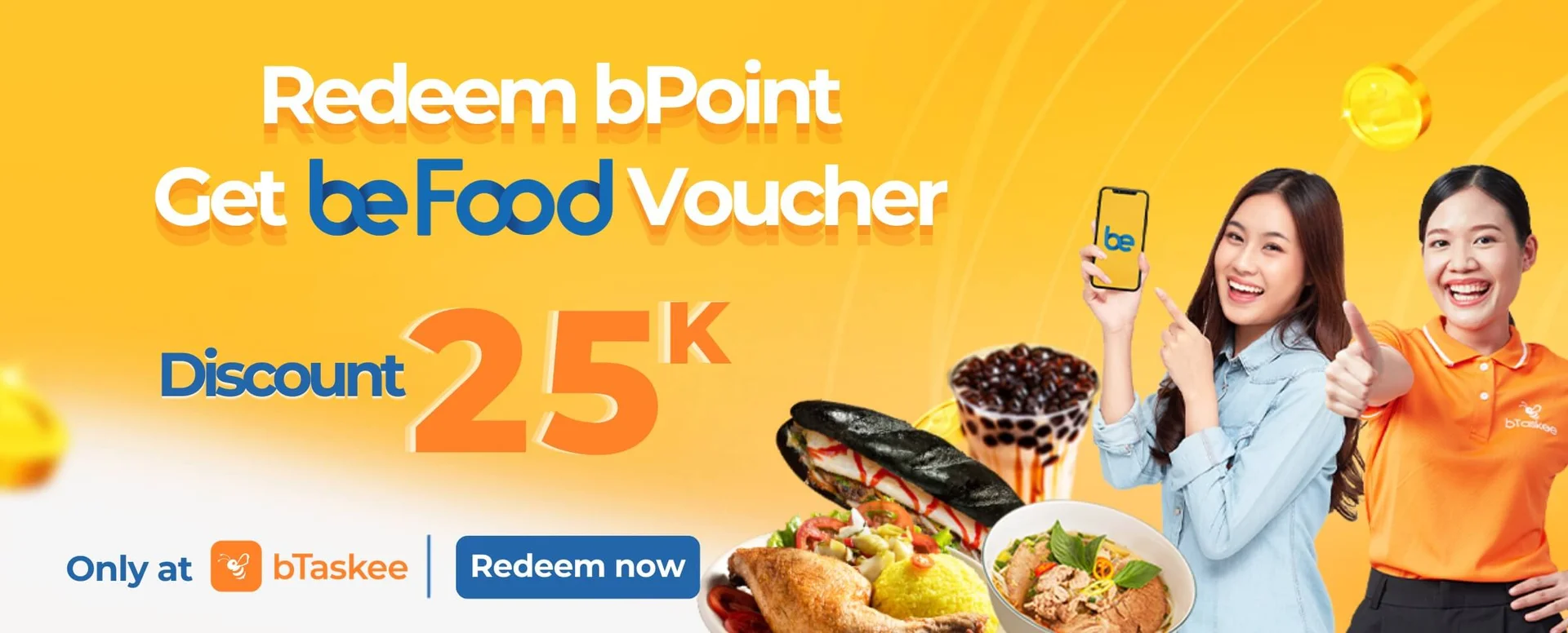 Redeem bPoint Get beFood voucher