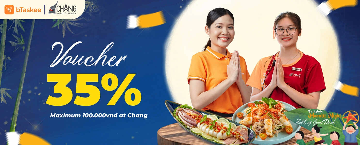 bTaskee and Chang Modern Thai: “Fairytale Moonlit Night, Full of Good Deals”