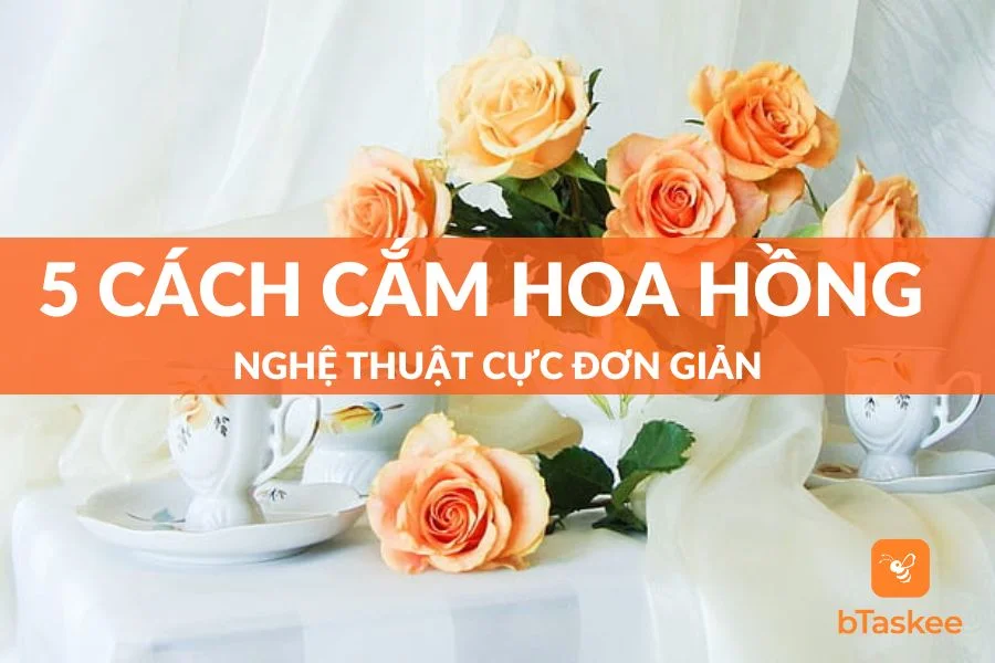 Hướng Dẫn 5 Cách Cắm Hoa Hồng Nghệ Thuật Cực Đơn Giản