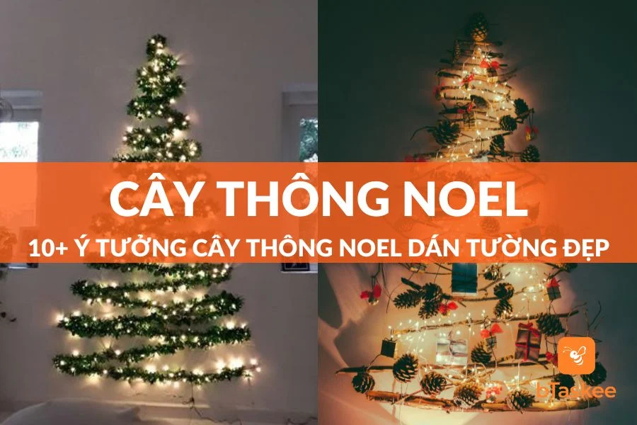 10+ Ý Tưởng Trang Trí Cây Thông Noel Dán Tường Đẹp, Tiết Kiệm Diện Tích