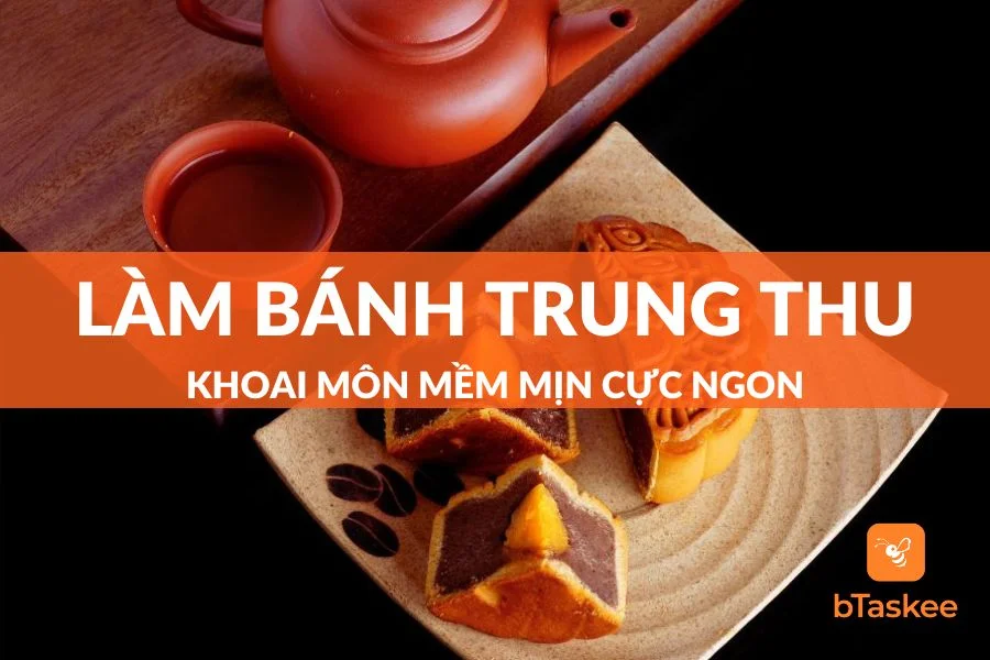 Làm Bánh Trung Thu Khoai Môn Mềm Mịn Cực Ngon Đơn Giản